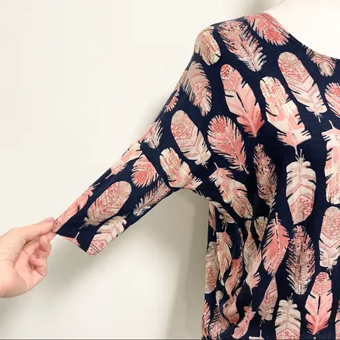 Agnes & Dora Feather Dolman Sleeve Tunic XXS NWT 3/4 Sleeves Navy