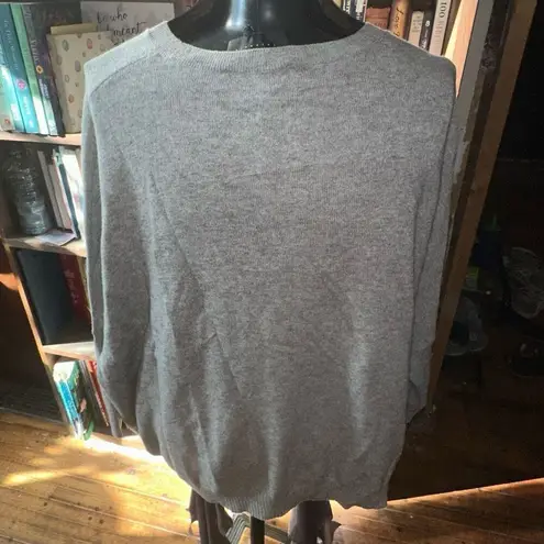 Zoe Boutique Cashmere gray poncho pullover S sweater Gray