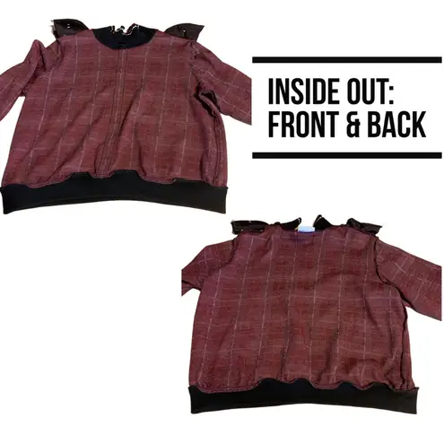 Alfred Dunner RED & BLACK PLAID VINTAGE 1980'S SWEATSHIRT/SWEATER (1X)