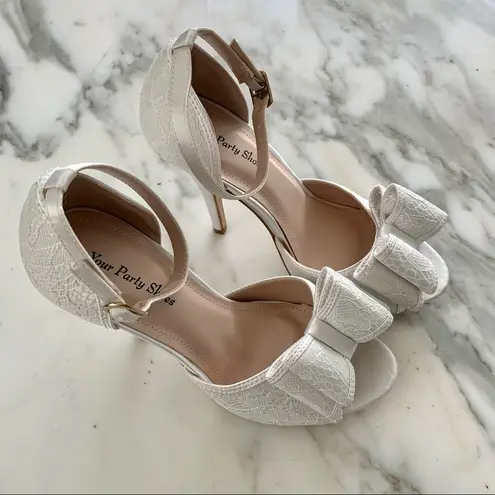 💎💕 Your Party Shoes • Harlow Wedding Heels 💕💎 White Size 5.5