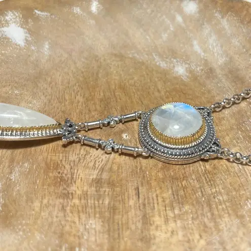 Sterling Silver Konstantino Labradorite 18K Yellow Gold & Drop Pendant Necklace