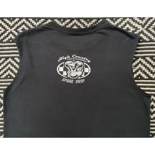 High Country Vintage Bike & Car Show Cut Off Tank Top Black Size M