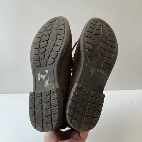 Cliffs by White Mountain Ankle Boots Knit Cuff Lace Up Brown Womens 8.5M Size 8.5