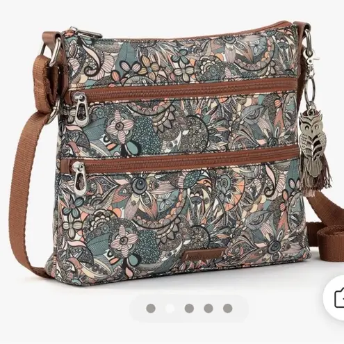 SAKROOTS | Basic Eco Twill Shoulder Bag Crossbody Purse Brown