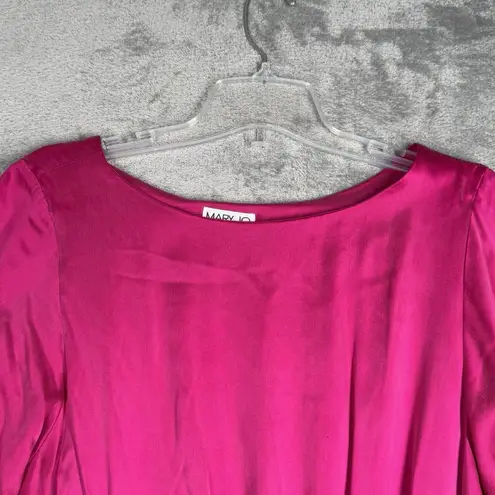 Mary Jo Bruno Dress Womens Medium Barbie Pink 100% Silk Mini Classic Feminine