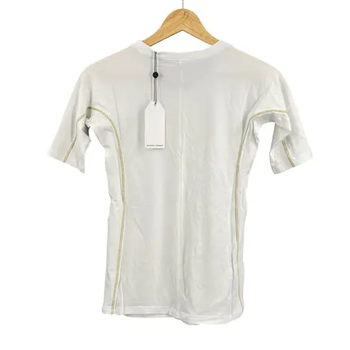 Universal Standard White Echo SS Contrast Stitch T-Shirt 4XS 00-0 New