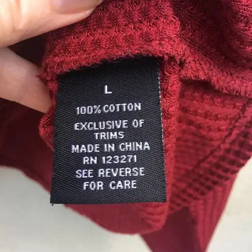 Riley & James Christmas Sequins Happy Holla Days Red cotton Reindeer Top Size Large - Image 4