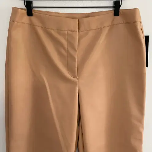 Bagatelle New Faux Leather High Rise Wide Leg Cropped Pants Camel Size XL