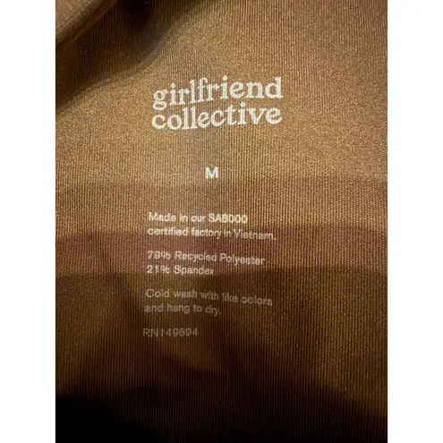 Girlfriend Collective NWT Dylan Tank Bra Size Medium Earth Brown Activewear