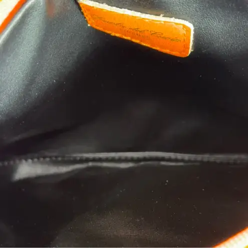 Scuola del Cuoio Firenze Orange Leather Clutch Convertible Shoulder Bag