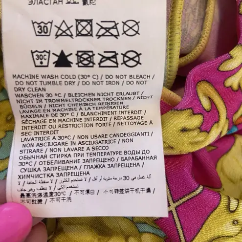 Philipp Plein Short Dress Baroque Size M SKULL Bodycon Designer Retails $1450 Yellow Size M