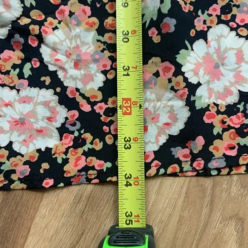 Aina‎ Be Floral Sleeveless Dress with Belt Size Medium Black