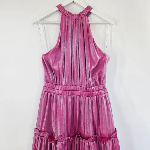 Elliatt Teagan Iridescent Midi-Dress Pink Size XL NWT Mermaidcore Formal Wedding