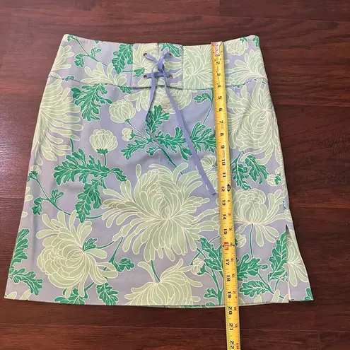 Tibi blue & green floral pencil skirt size 6