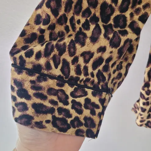 Ralph Lauren Lauren  Leopard Print Satin Pajama Top