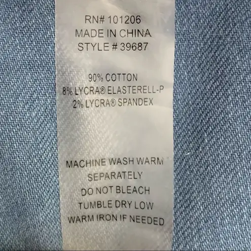 Soft Surroundings Blue Snap Up Ankle Leggings