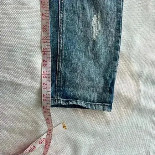 One Teaspoon  Light Wash Distressed Straight Leg Ankle Cotton Jeans Size …