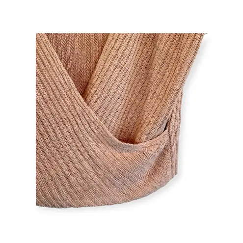 Free People FP Beach ☀︎︎ Coco Surplice Knit Sweater Top ☀︎︎ Rose Linen ☀︎︎ XS Pink