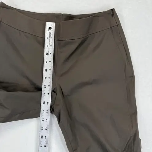 Akris Punto Women's Brown Cotton Blend Stretch Ankle Pants Size 8