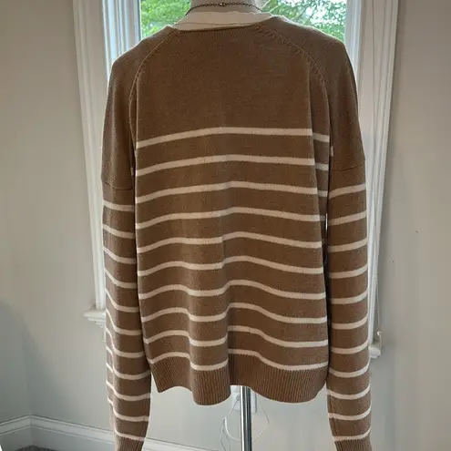 Solid & Striped NWT  The Lowell Wool/Cashmere Low V-neck Sweater, Size Large - Image 6