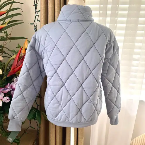 Wild Fable  Quilted Button Front Jacket in Blue