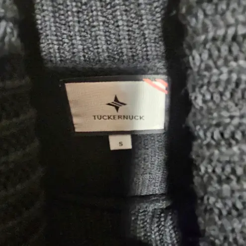 Tuckernuck Black and Gold Cowl Turtleneck Sweater