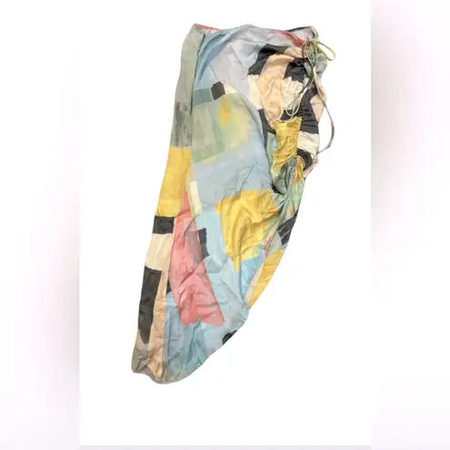 Just BEE Queen Minela & Chiara Top and Midi Gathered Tie Waist Skirt Size Small Blue