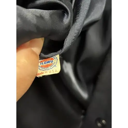 Vintage Forecaster of Boston Women 100% Wool Coat Sz 9/10 Blue Union USA Made