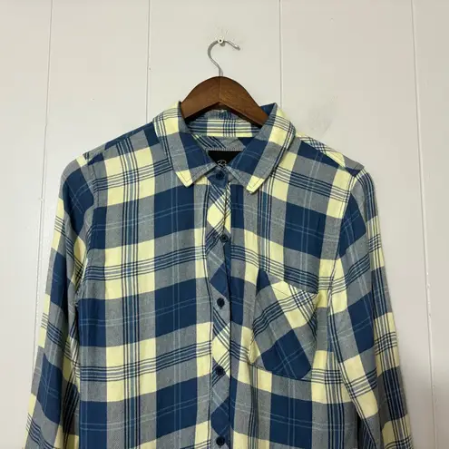 Rails Hunter Plaid Flannel Shirt Blue Cream XS — Soft Button Down Classic Casual
