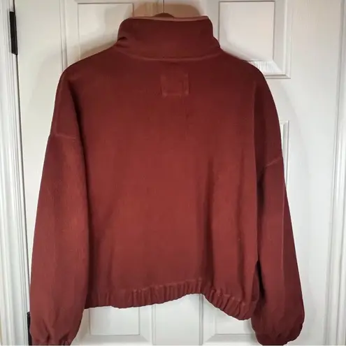 Abercrombie & Fitch  Womens Quarter Zip Pull Over Color Rust Size Large