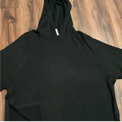 Lululemon  Black Hooded Poncho t shirt hoodie! Oversized small thumbnail 4