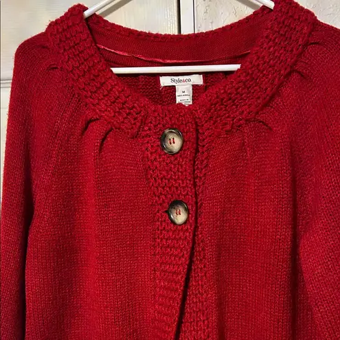 Style & Co . Deep Red Cardigan Sweater - Image 13