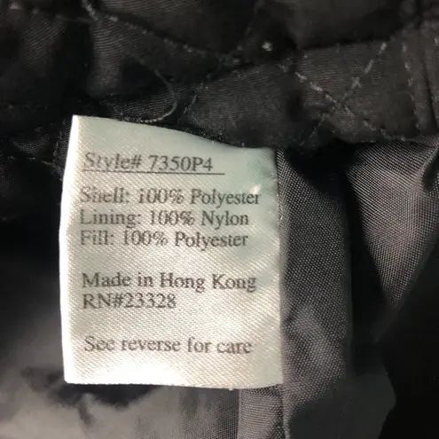 AEROS Women's Quilted Black Full Zip Jacket Size PS