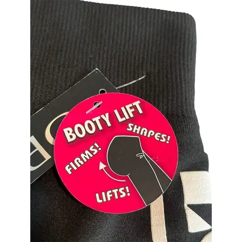 OPPA! Leggings Womens Size S Black Graphic Love Ankle Soft Knit Phone Pocket