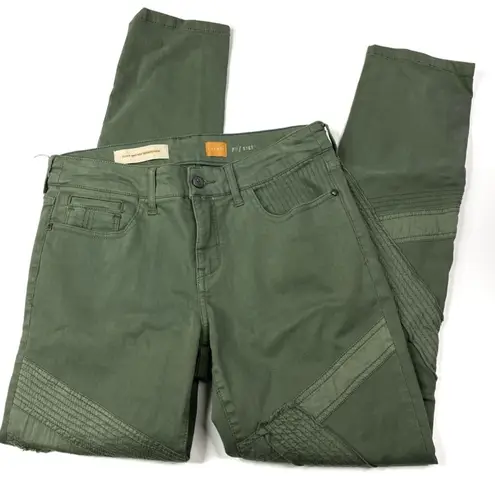 Pilcro and the Letterpress | Olive Green STET Skinny Jeans Cotton Blend Womens 27