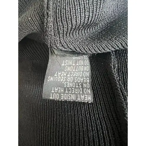 Berek2 Embellished Bead Fitted Knit Sweater Tank Top Medium Black