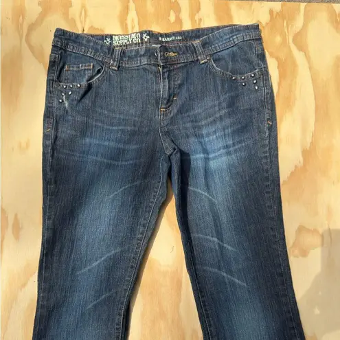 Mossimo Supply co Low Rise Straight Leg Jeans Women’s Size 13 Blue Denim