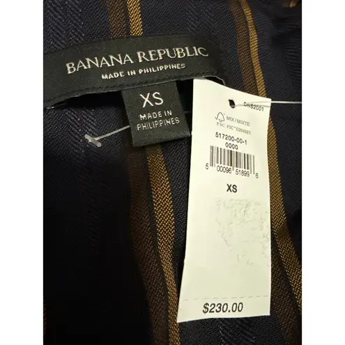 Banana Republic NEW  Spencer Purple Striped Belted Long Sleeve Blazer Jacket XS