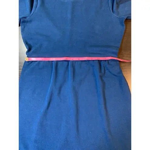 Garnet Hill  Retro Ponte Knit Dress Womens 10 Blue Basic Classic‎ Comfort Preppy