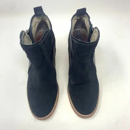 Matt Bernson Black Suede Leather Holt Ankle Bootie Size 6