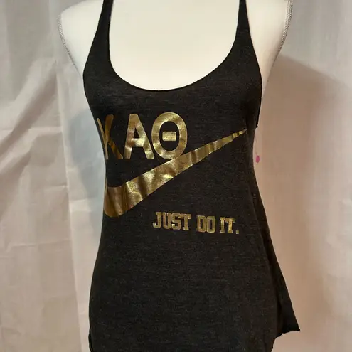 American Apparel  Black Tank Top with Gold Graphic