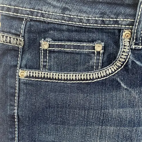 Revolt Vintage Embroidered Butterfly Beaded Blue Jean Bootcut Size 10 Y2K