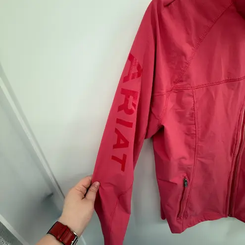 AriatTEK Women's XL Softshell Jacket Pink Coral Equestrian Riding Windproof