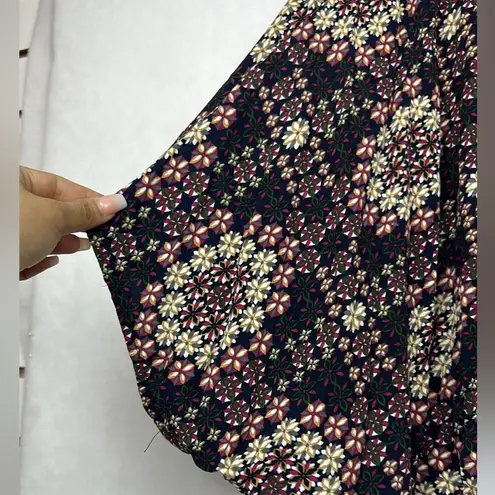 Pink Blush Floral Print Cocoon Style Kimono One Size