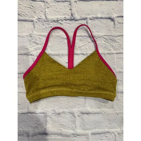 Fleo Reinette Sports Bra in Bronze Bamboo/Cabaret Size Medium Yellow