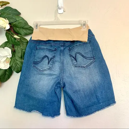 Motherhood Maternity Indigo Blue Cutoff Jean Shorts S