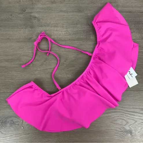Raisin's Hot Pink Ruffle Bikini Top Sz.S NWT