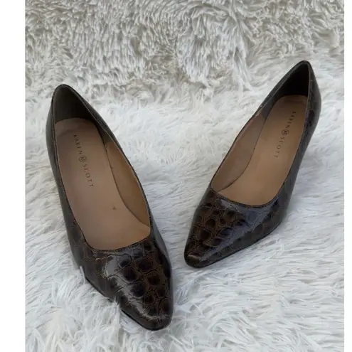 Karen Scott Women's Skin Print Heels Pumps Slip-On Shoes Brown Size 7.5M casual