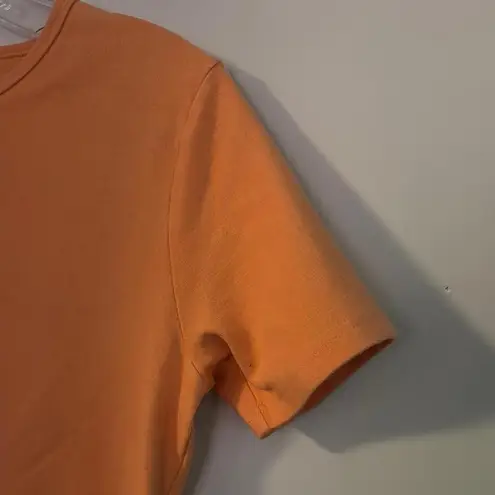 Vintage Parkhurst Orange Crewneck Short Sleeve Shirt Top Minimal Spring Colorful Size M