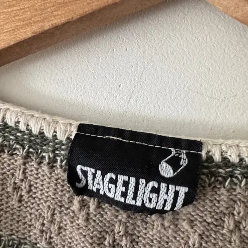 Vintage Y2K 90’s Striped Knit Neutral Earthy Tones Top Brown